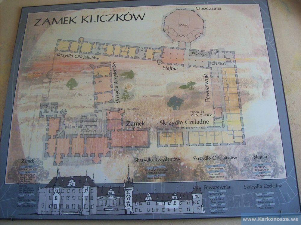 Plan zamku Kliczków